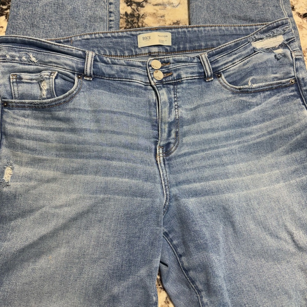 BKE Women's Light Blue High Rise Jeans
